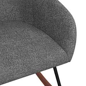 Houpací křeslo tmavě šedé textil - obrázek 5