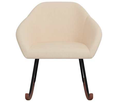 vidaXL Scaun balansoar, crem, material textil