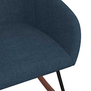 Houpací křeslo modré textil - obrázek 5