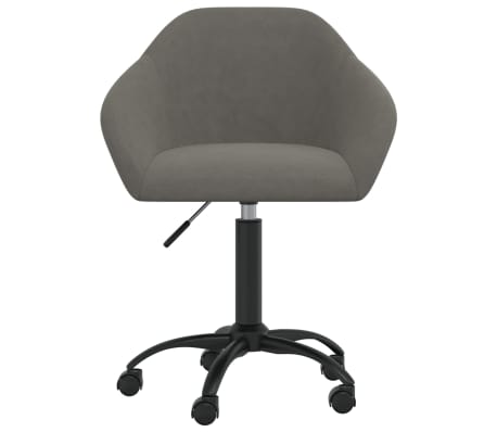 vidaXL Chaise pivotante de salle à manger Gris foncé Velours