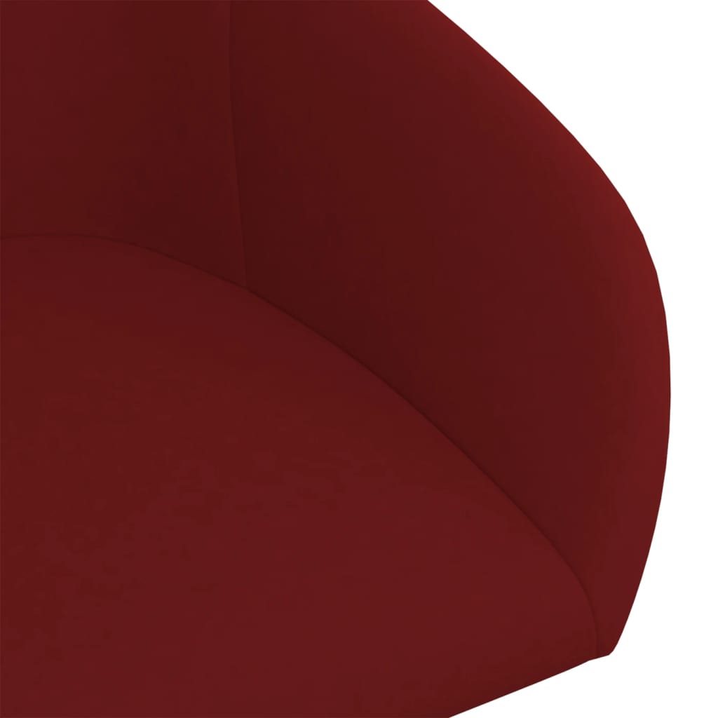 Otočné jedálenské stoličky 2 ks vínovo-červené zamatové
