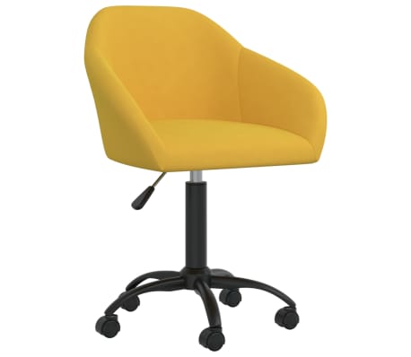 vidaXL Chaises pivotantes à manger lot de 2 jaune velours