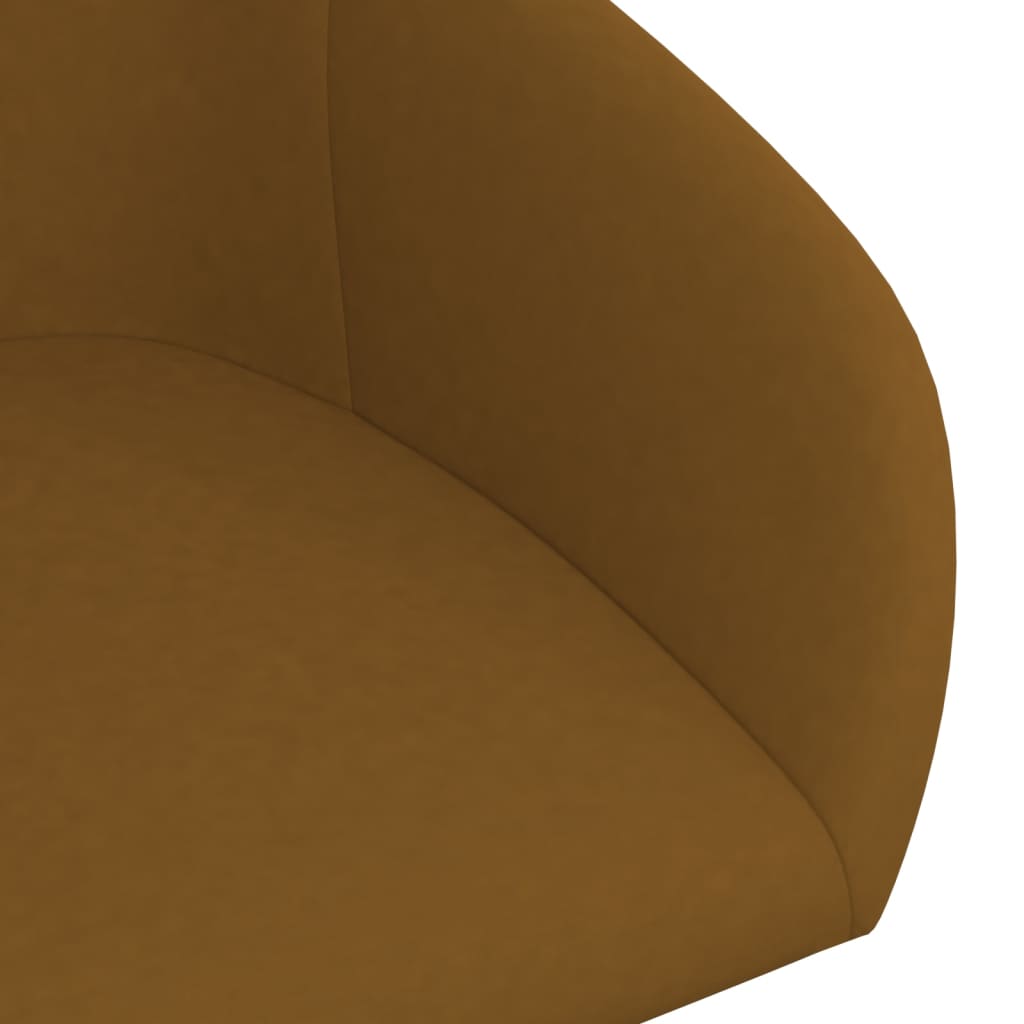 Otočné jedálenské stoličky 2 ks hnedé zamatové