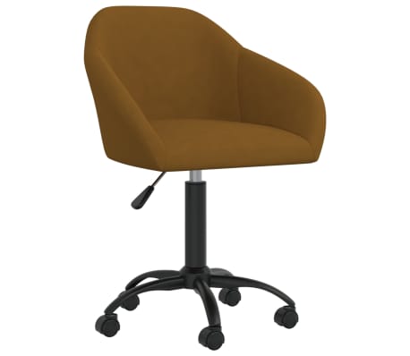 vidaXL Chaises pivotantes à manger lot de 2 marron velours