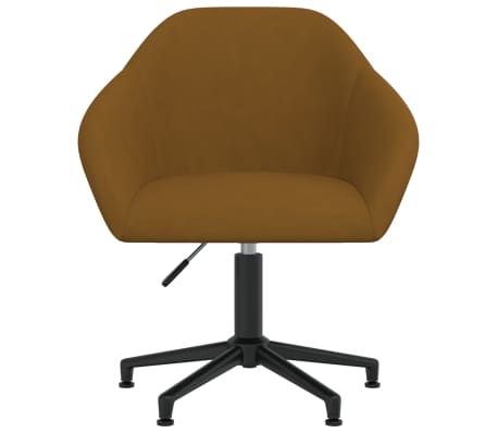 vidaXL Okretna blagovaonska stolica smeđa baršunasta