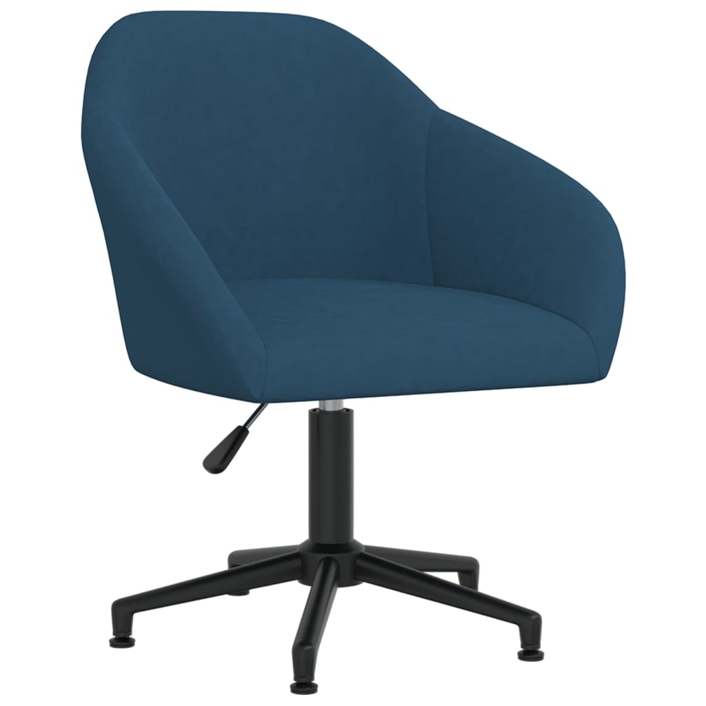 

vidaXL Eetkamerstoelen draaibaar 2 st fluweel blauw