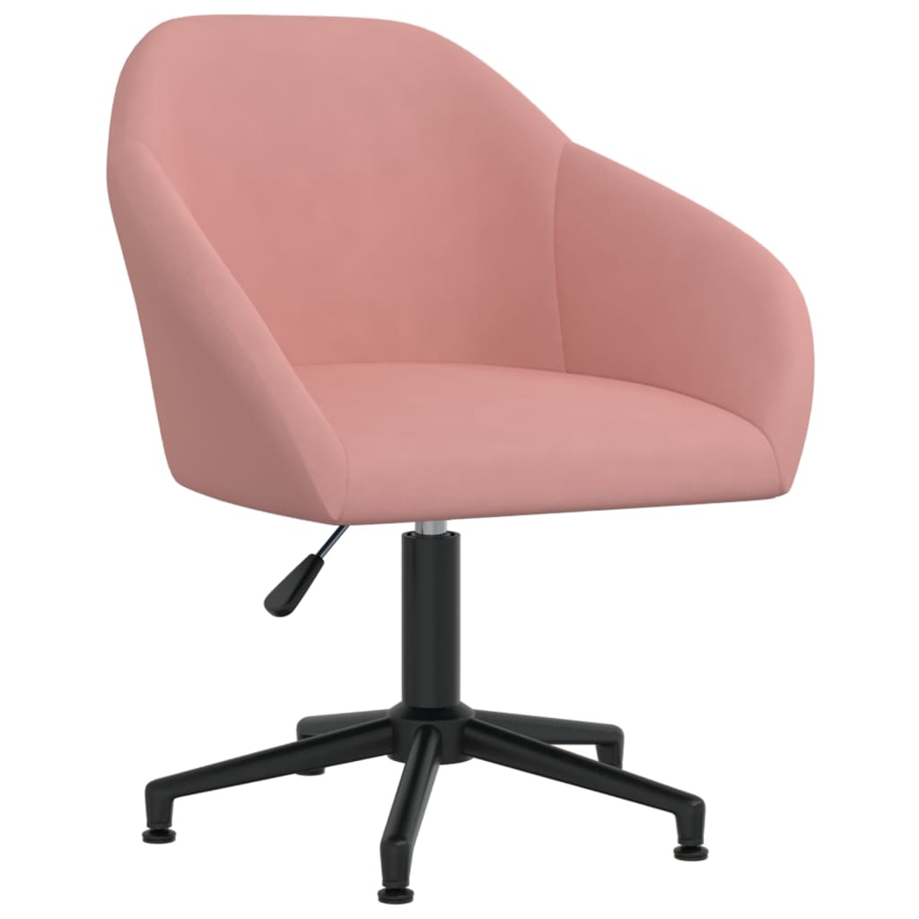 

vidaXL Eetkamerstoelen draaibaar 2 st fluweel roze