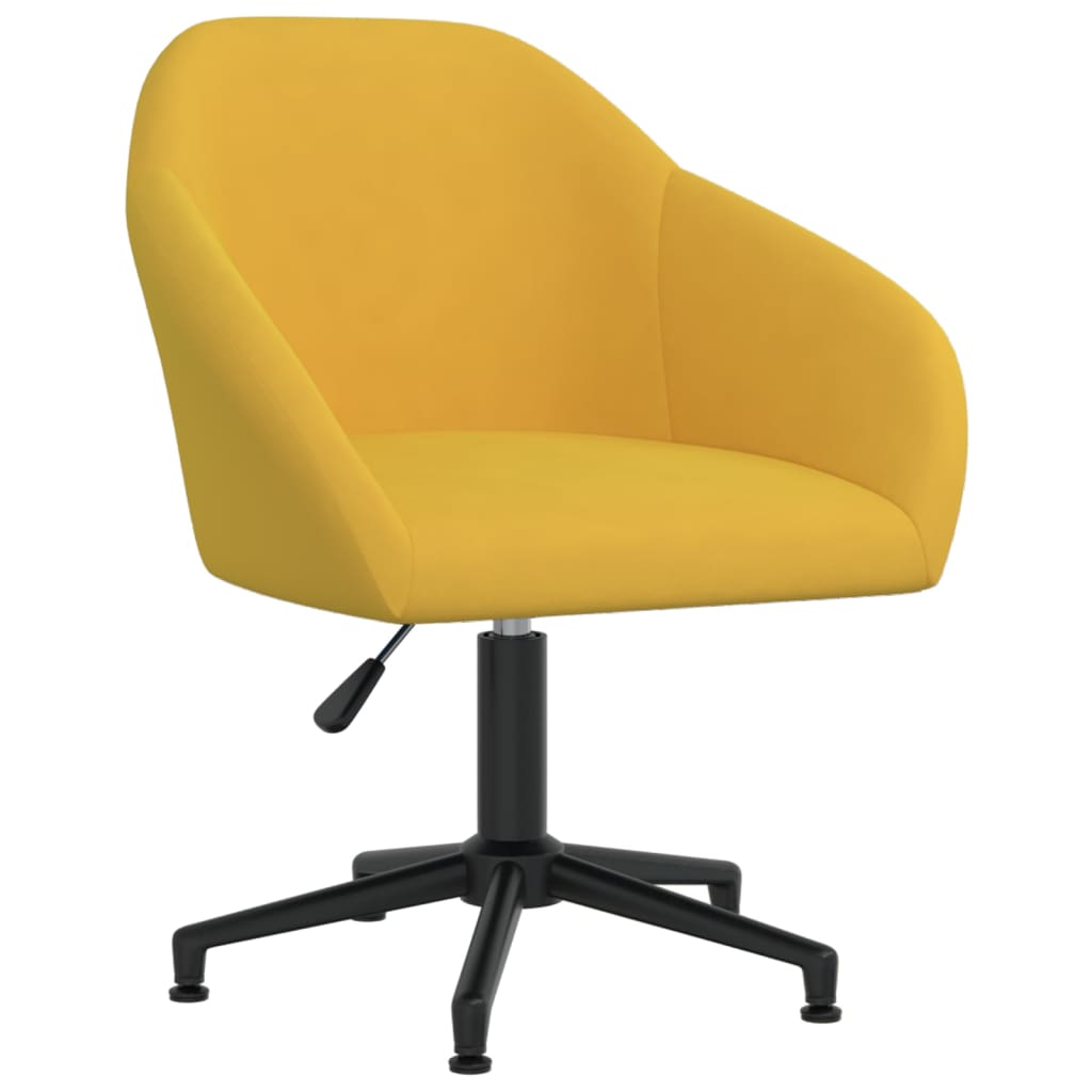 vidaXL Chaises pivotantes à manger lot de 2 jaune velours