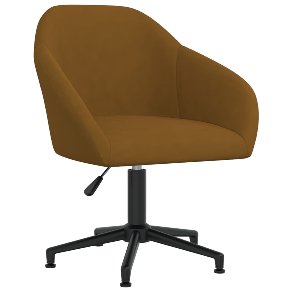 

vidaXL Eetkamerstoelen draaibaar 2 st fluweel bruin