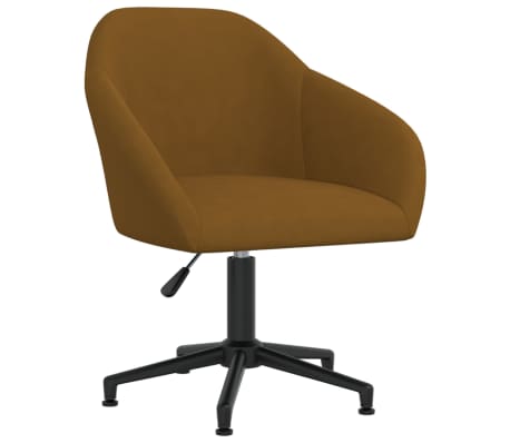vidaXL Pasukamos valgomojo kėdės, 2vnt., rudos spalvos, aksomas