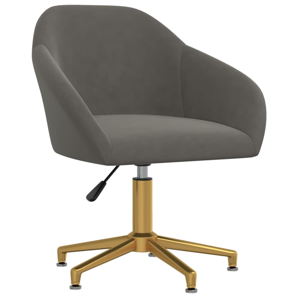 

vidaXL Eetkamerstoelen draaibaar 2 st fluweel donkergrijs