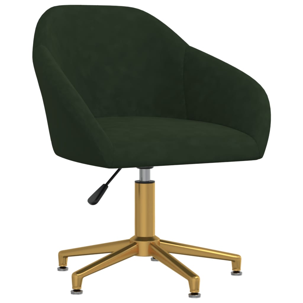 

vidaXL Eetkamerstoelen draaibaar 2 st fluweel donkergroen