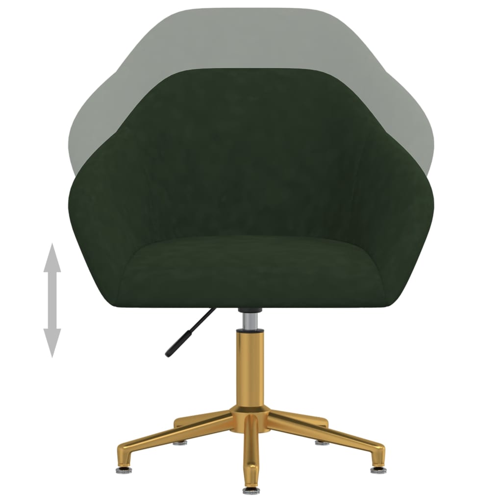 Pasukamos valgomojo kėdės, 2vnt., tamsiai žalios, aksomas | Stepinfit