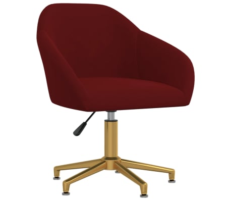 vidaXL Sillas de comedor giratorias 2 unidades terciopelo rojo tinto