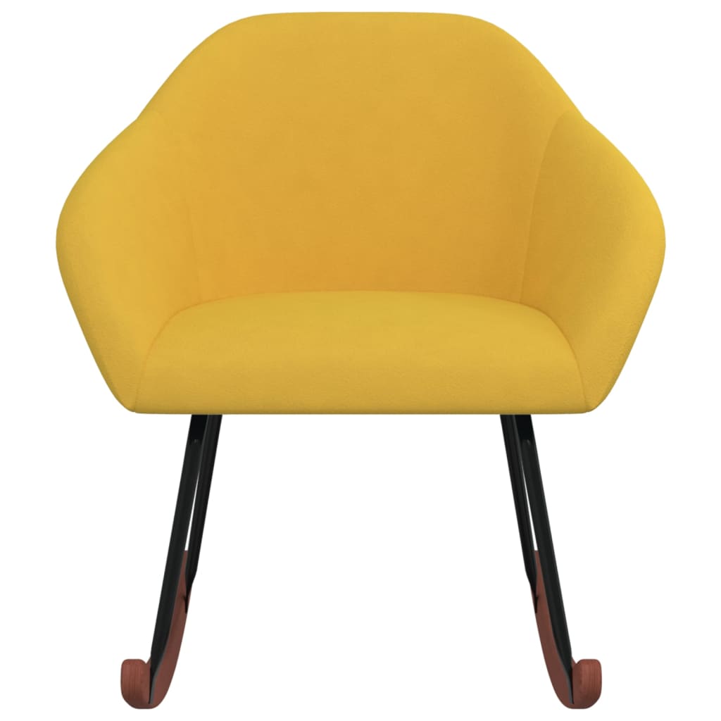 vidaXL Fotel bujany, żółty, tapicerowany tkaniną