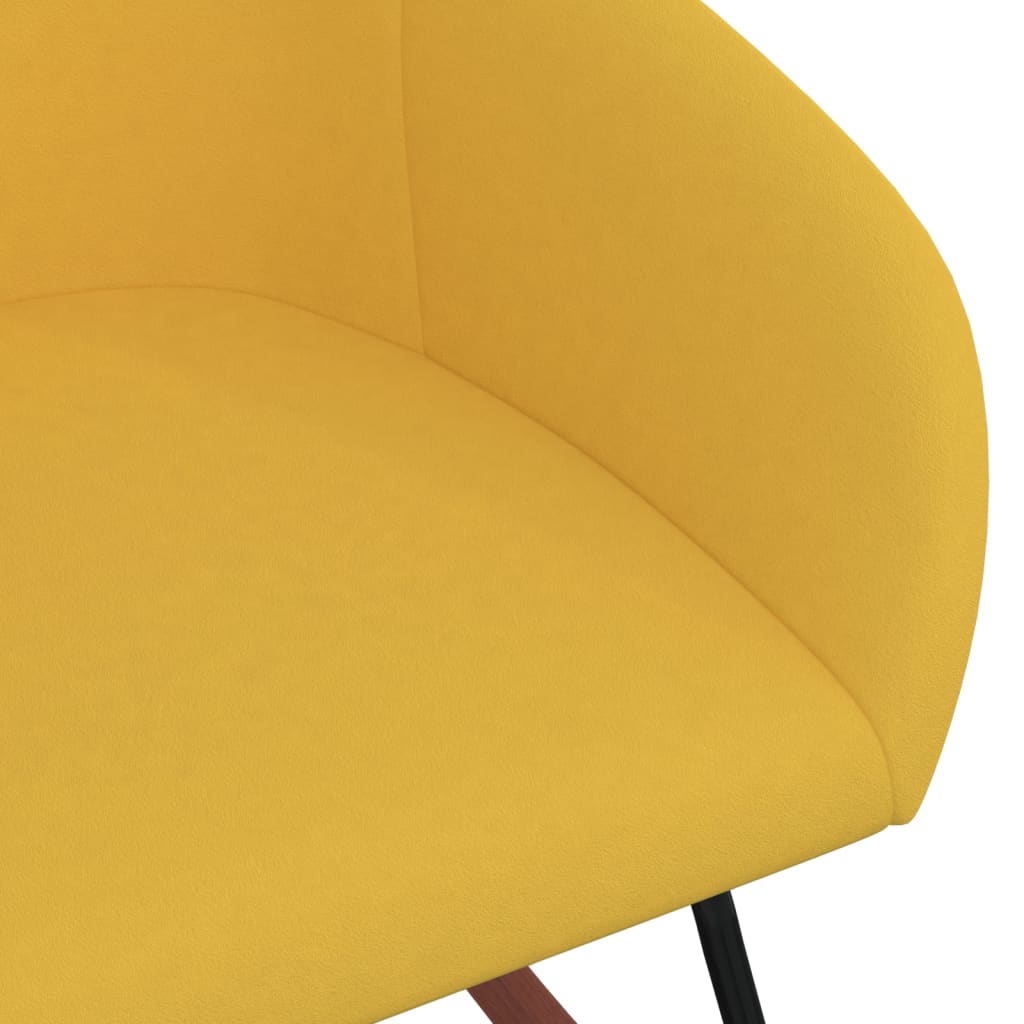 Schommelstoel stof geel