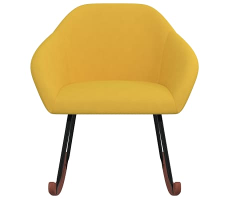 vidaXL Chaise à bascule Jaune Tissu