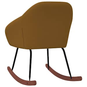 Houpací křeslo hnědé textil - obrázek 4