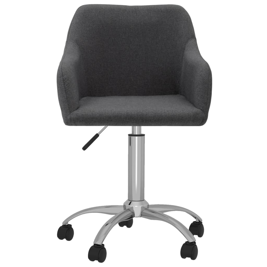 vidaXL Obrotowe krzesło biurowe, ciemnoszare, obite tkaniną