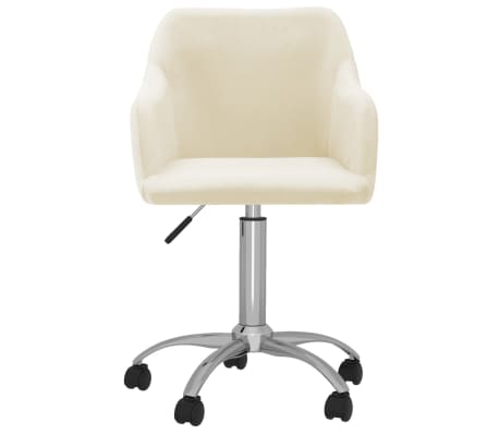 vidaXL biroja krēsls, krēmkrāsas audums