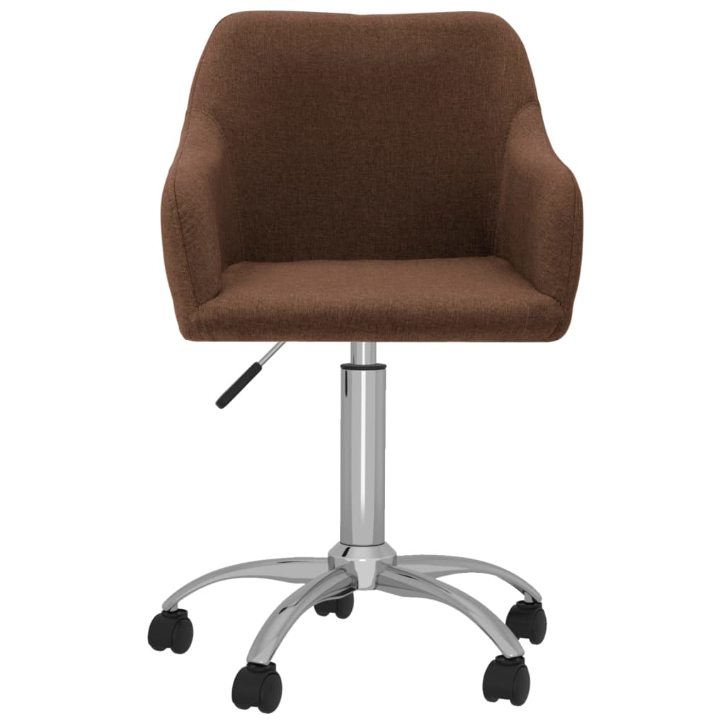 vidaXL Chaise pivotante de bureau Marron Tissu