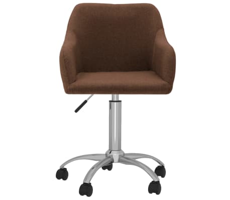 vidaXL Okretna uredska stolica od tkanine smeđa