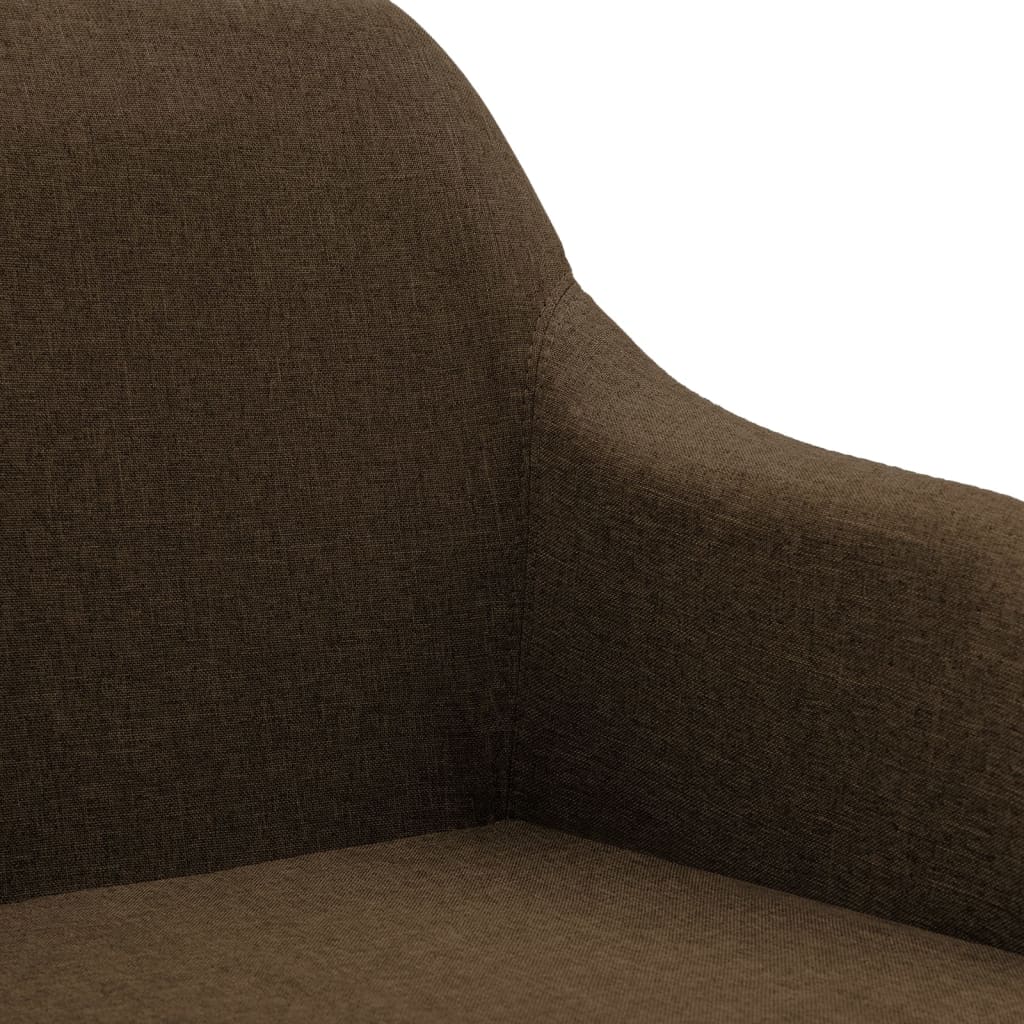 Okretna uredska stolica od tkanine tamnosmeđa