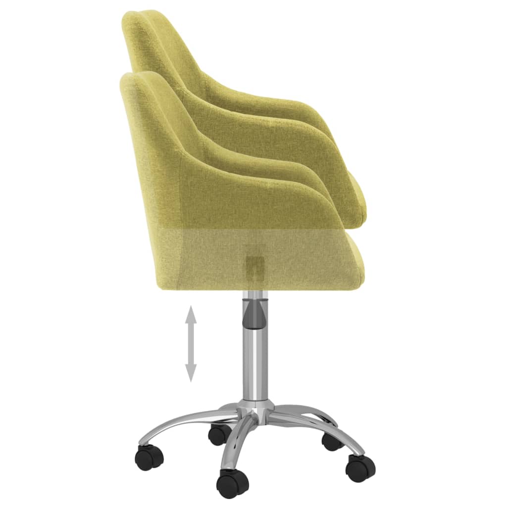 Okretna uredska stolica od tkanine zelena