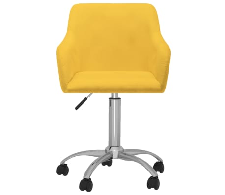 vidaXL Obrotowe krzesło biurowe, żółte, obite tkaniną