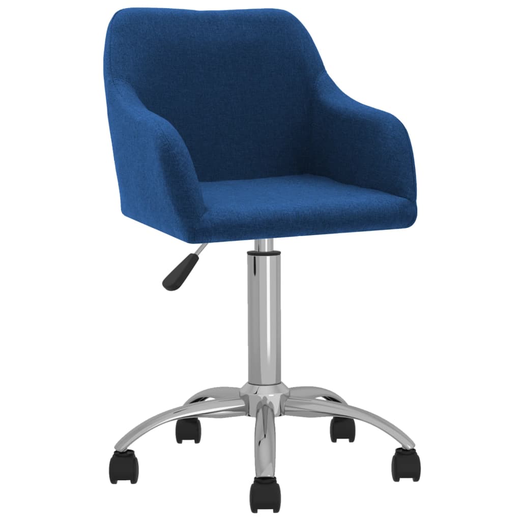 

vidaXL Eetkamerstoelen 2 st draaibaar stof blauw