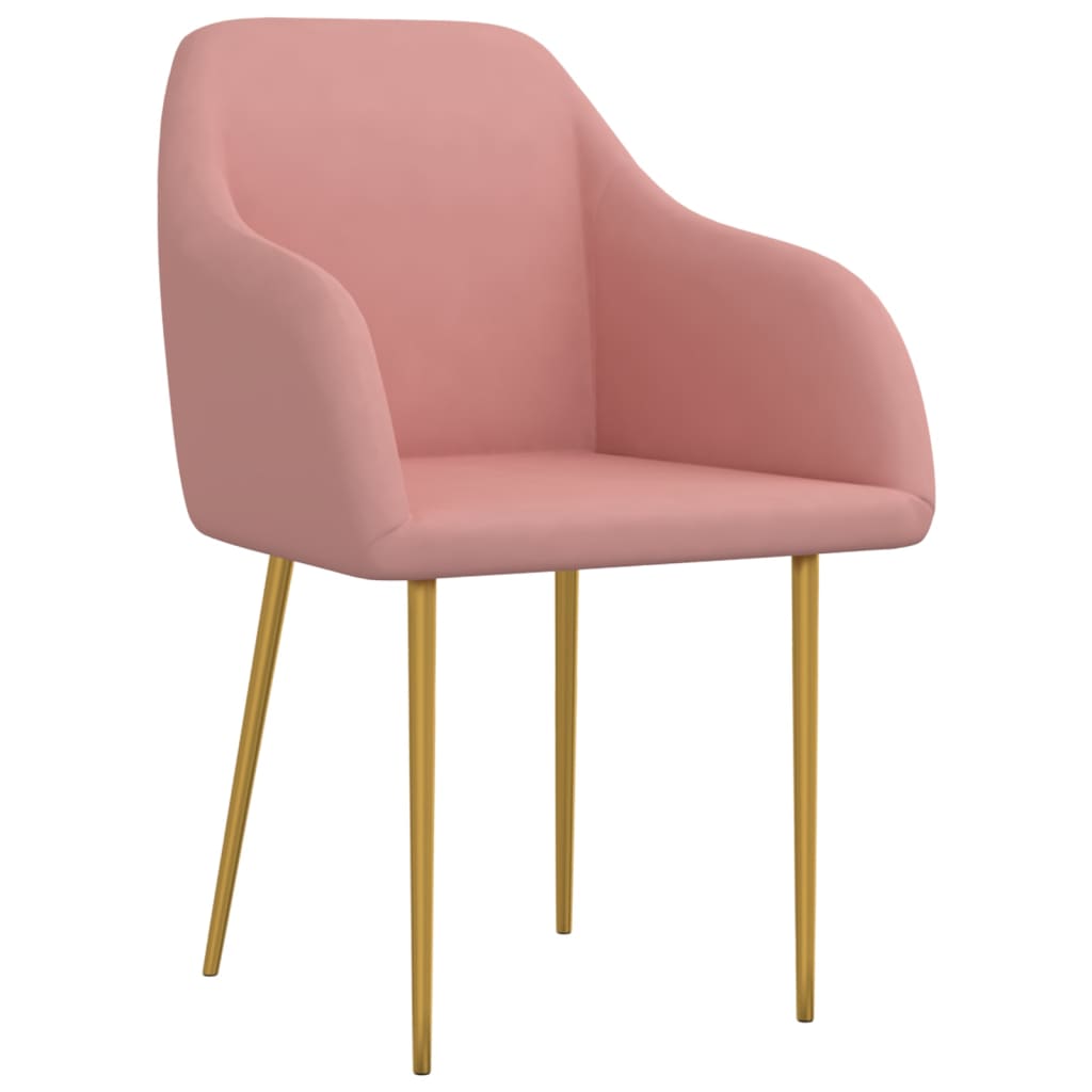 

vidaXL Eetkamerstoelen 2 st fluweel roze