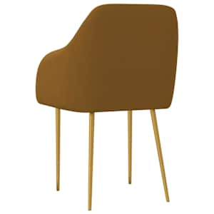 jídelní židle 2 ks hnědé samet - obrázek 4