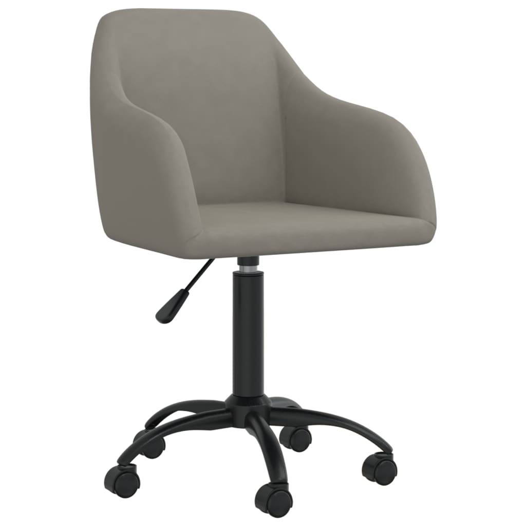 

vidaXL Eetkamerstoelen draaibaar 2 st fluweel lichtgrijs