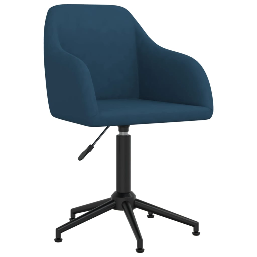 vidaXL Chaises pivotantes à manger lot de 2 bleu velours