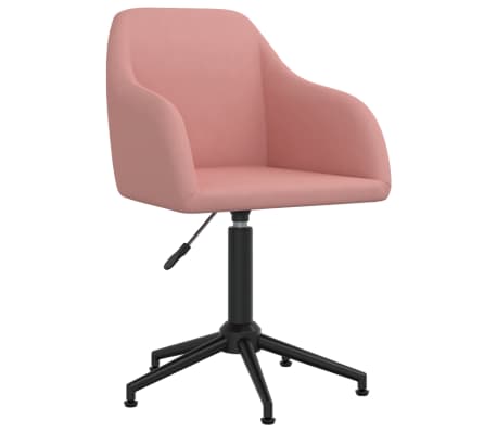 vidaXL Eetkamerstoelen draaibaar 2 st fluweel roze