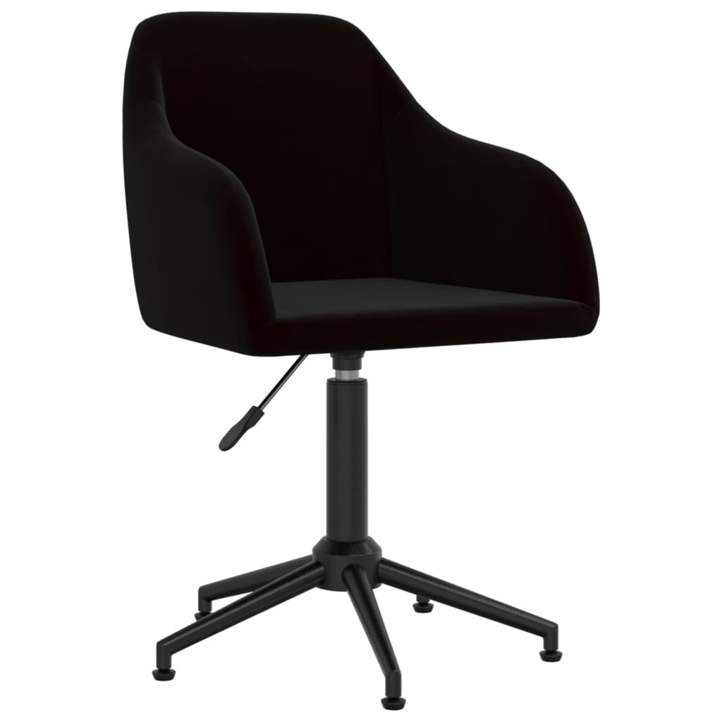 

vidaXL Eetkamerstoelen draaibaar 2 st fluweel zwart