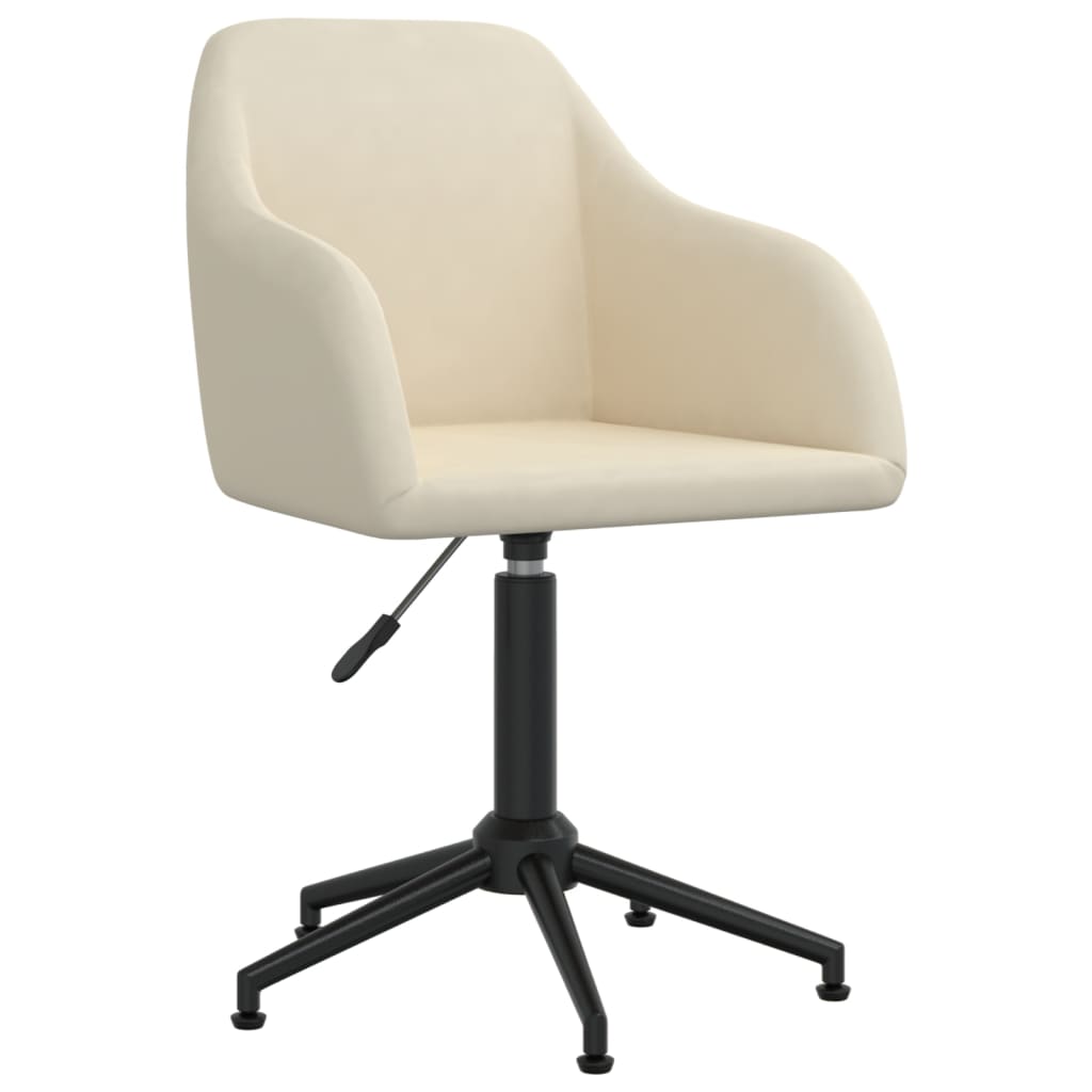 

vidaXL Eetkamerstoelen draaibaar 2 st fluweel crèmekleurig