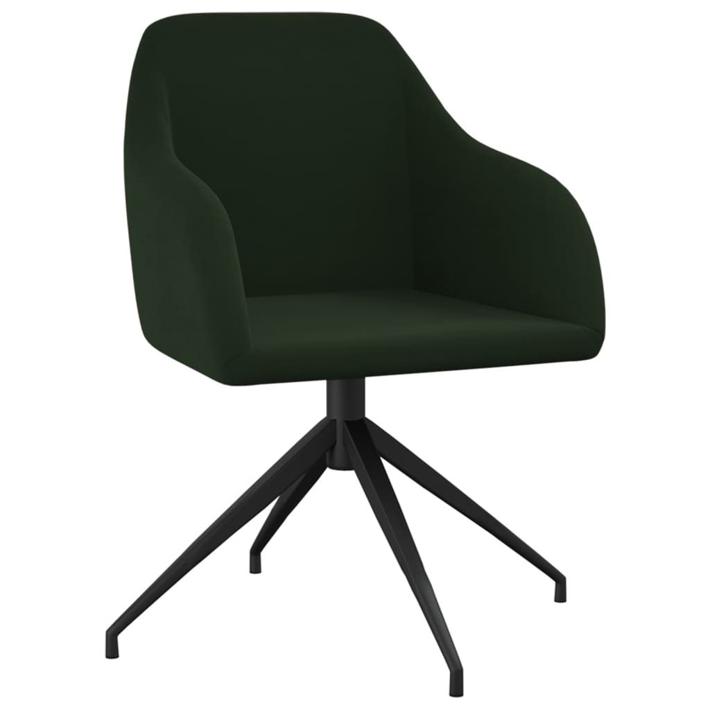 

vidaXL Eetkamerstoelen 2 st fluweel donkergroen