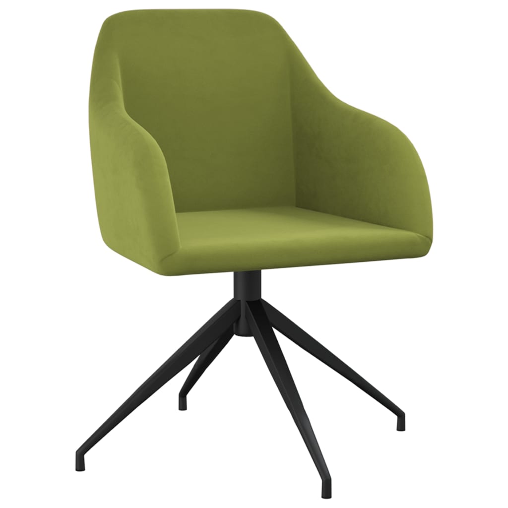 vidaXL Sillas de comedor 2 unidades de terciopelo verde claro