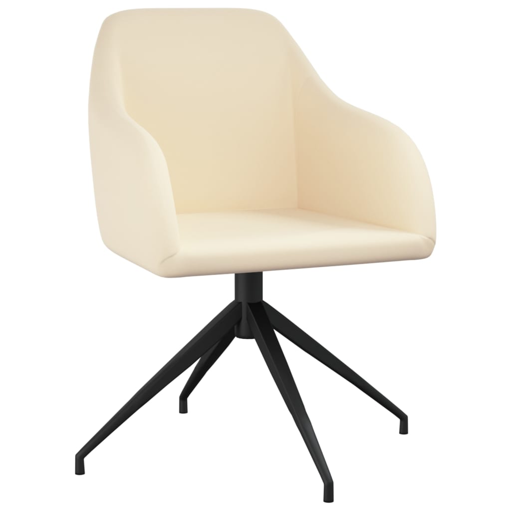 

vidaXL Eetkamerstoelen 2 st fluweel crèmekleurig