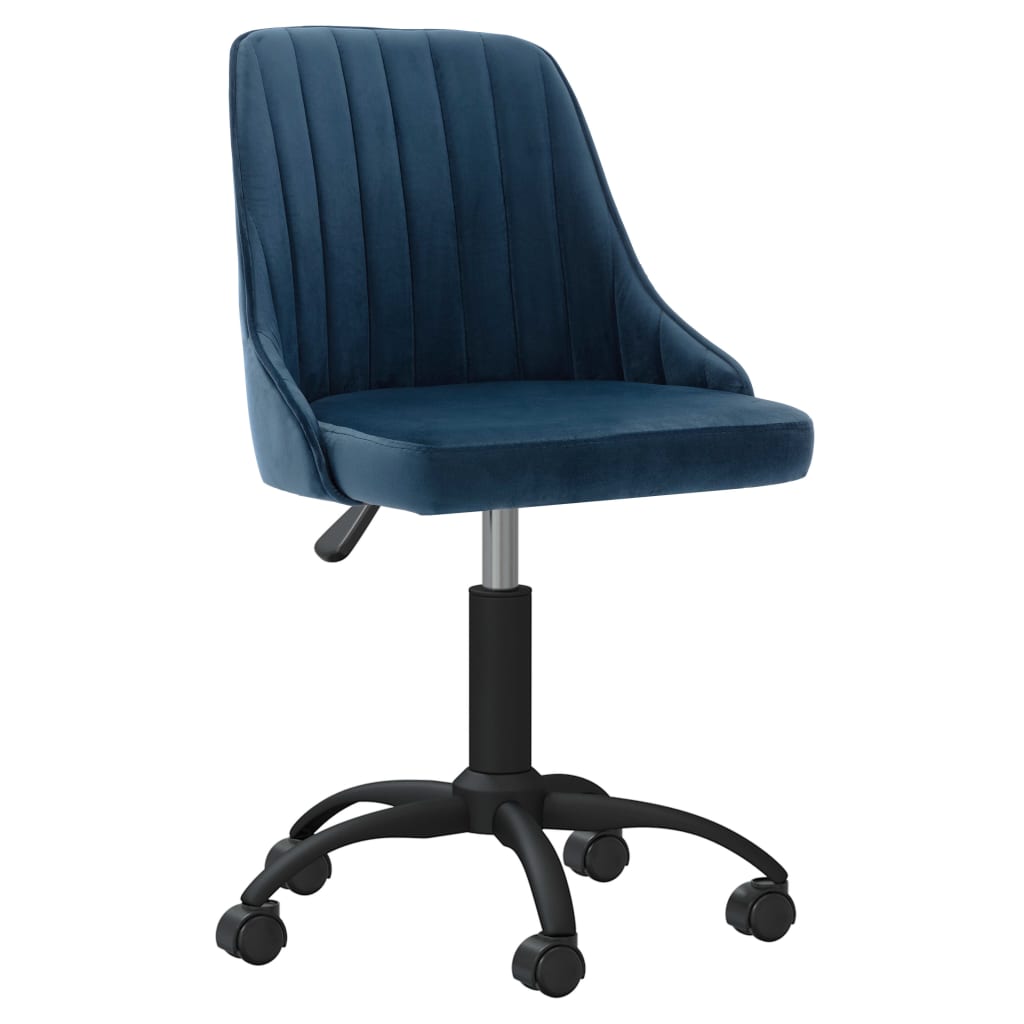 

vidaXL Eetkamerstoelen draaibaar 2 st fluweel blauw