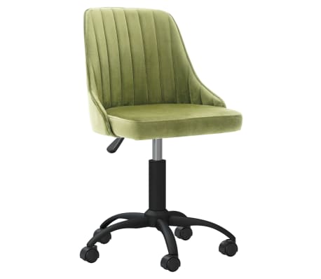 vidaXL Chaises pivotantes à manger lot de 2 vert clair velours