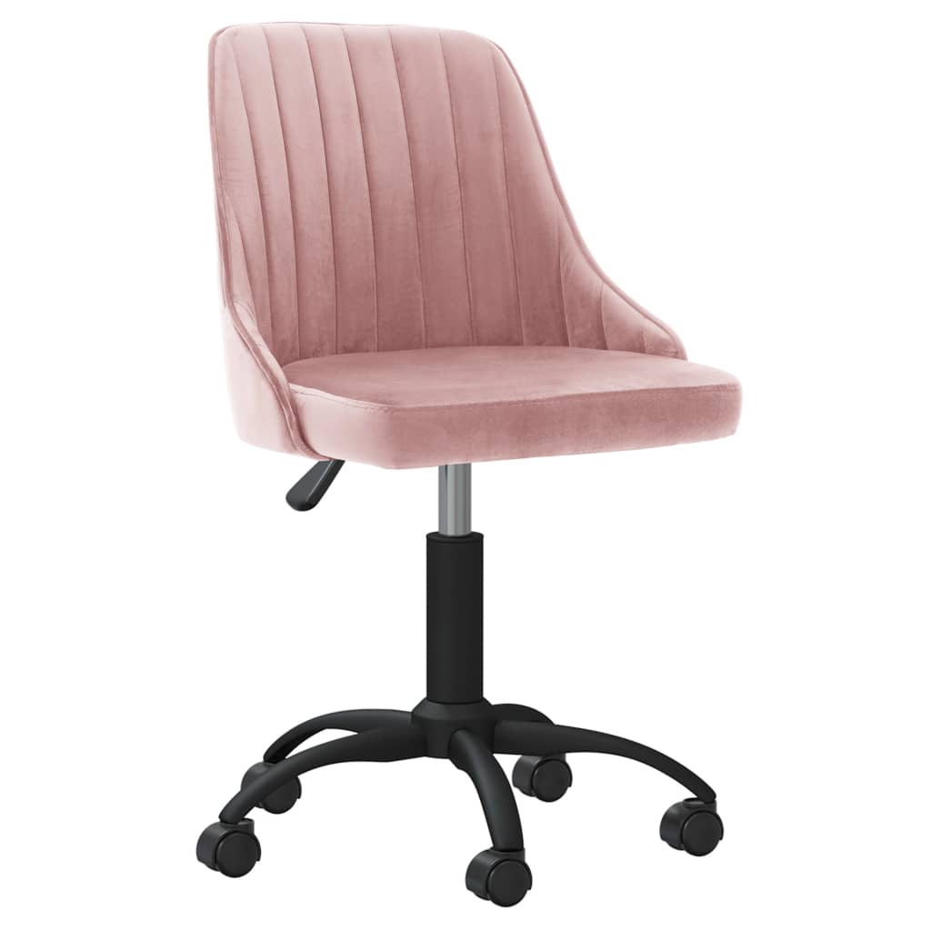 

vidaXL Eetkamerstoelen draaibaar 2 st fluweel roze