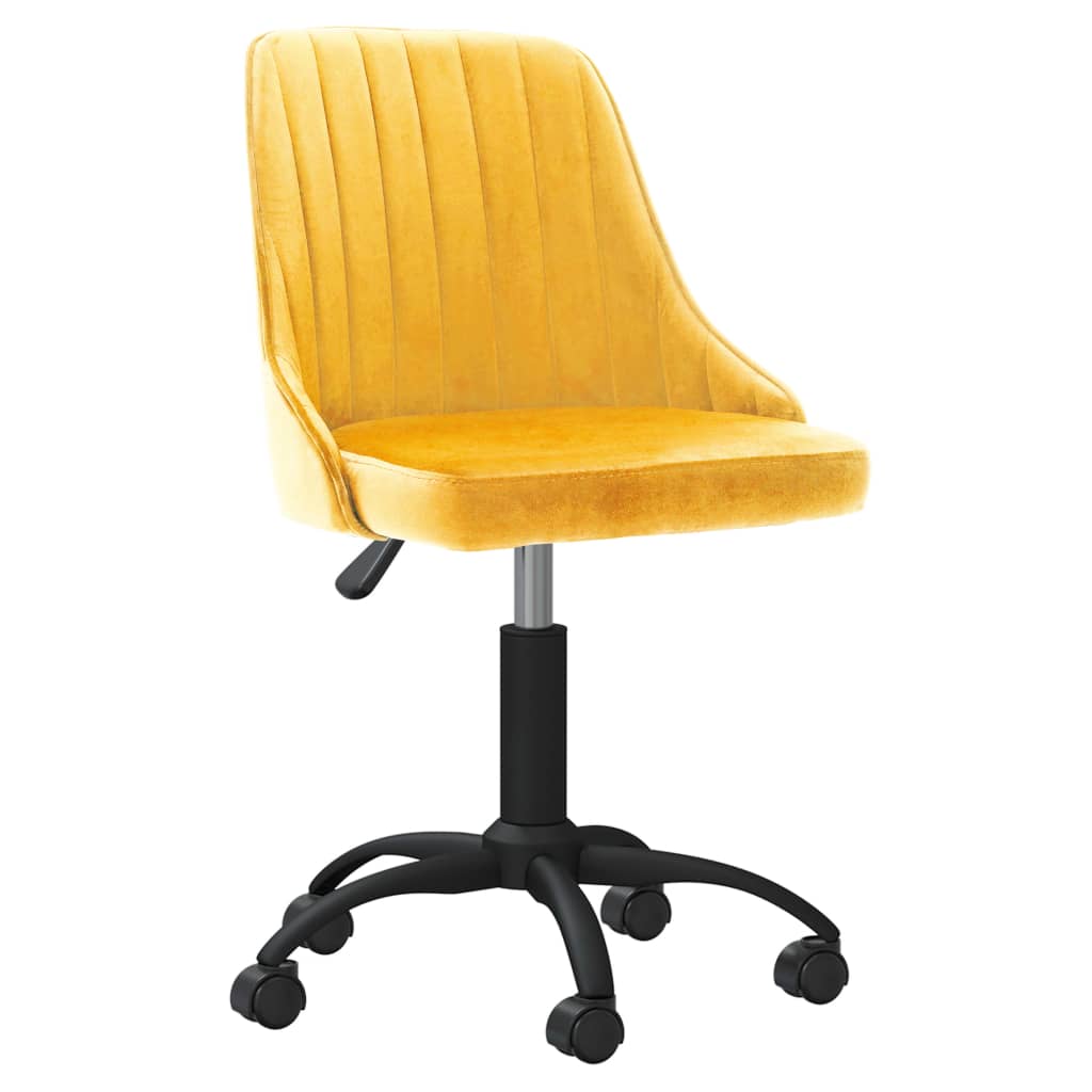 vidaXL Sillas de comedor giratorias 2 uds terciopelo amarillo