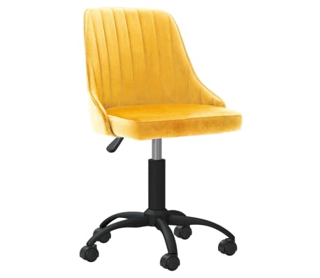 vidaXL Cadeiras de jantar giratórias 2 pcs veludo amarelo