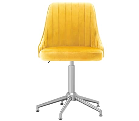 vidaXL drejelig spisebordsstol fløjl gul