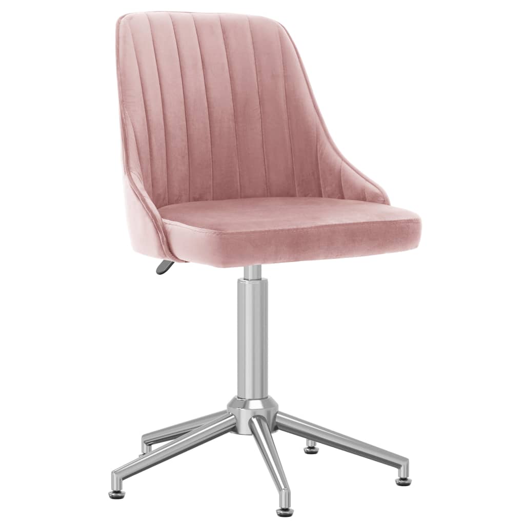 

vidaXL Eetkamerstoelen draaibaar 2 st fluweel roze