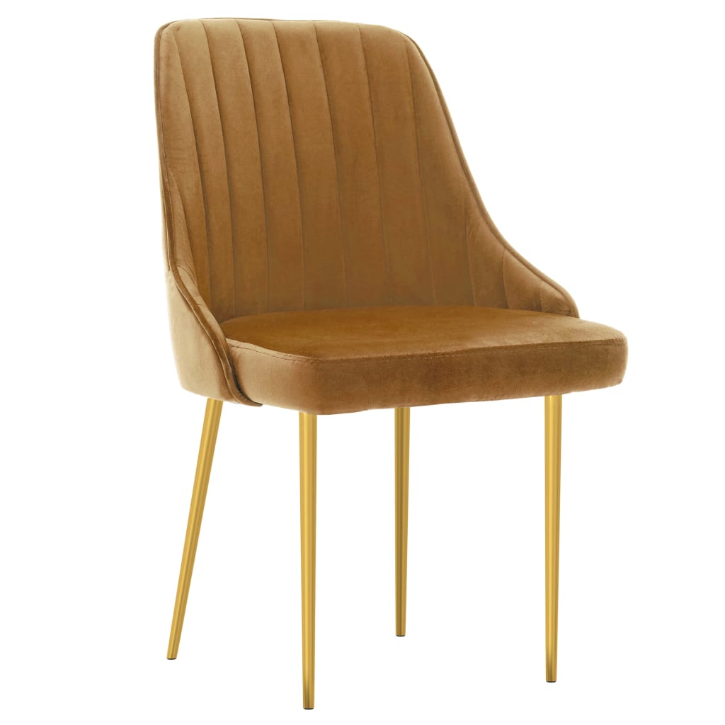 

vidaXL Eetkamerstoelen 2 st fluweel bruin