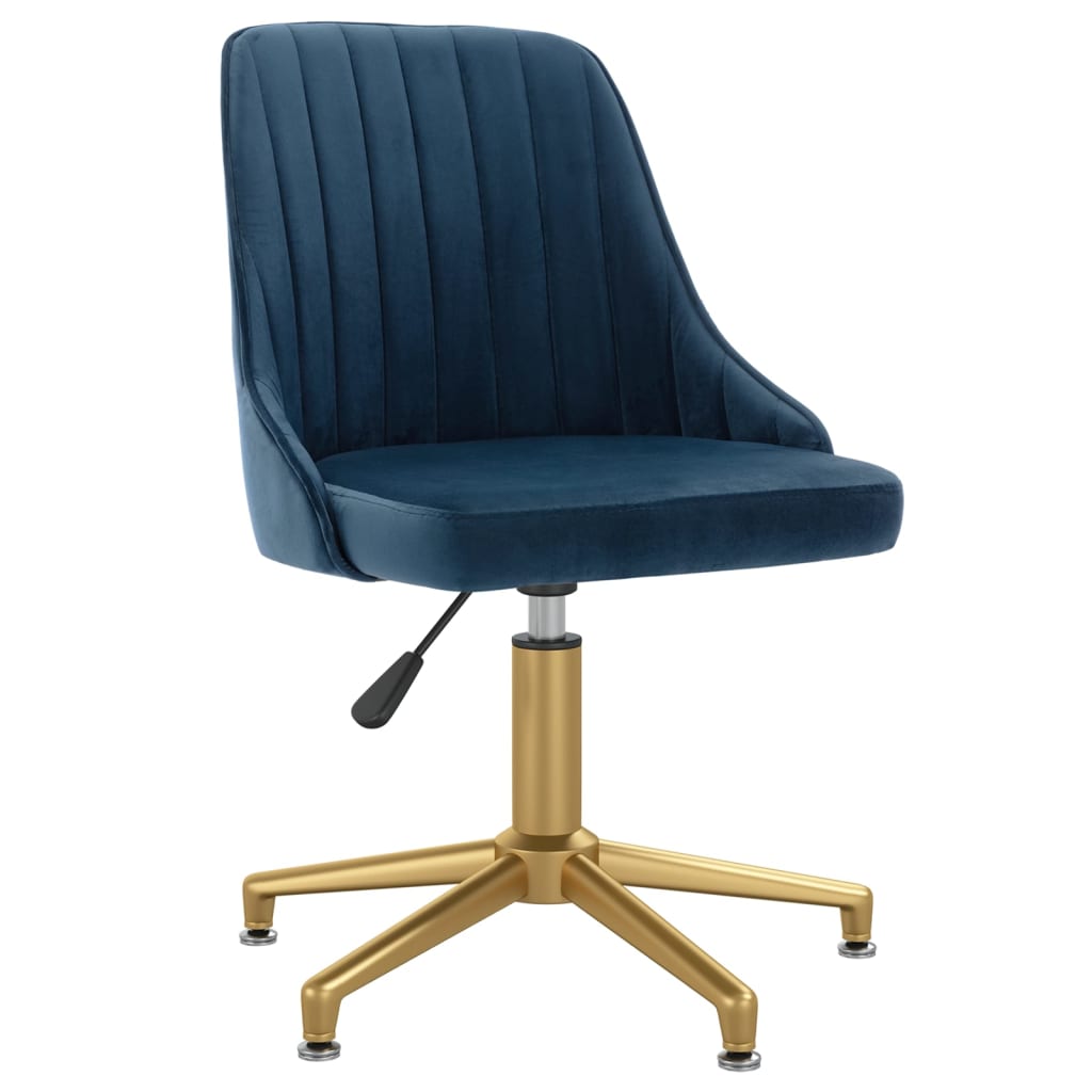 

vidaXL Eetkamerstoelen draaibaar 2 st fluweel blauw