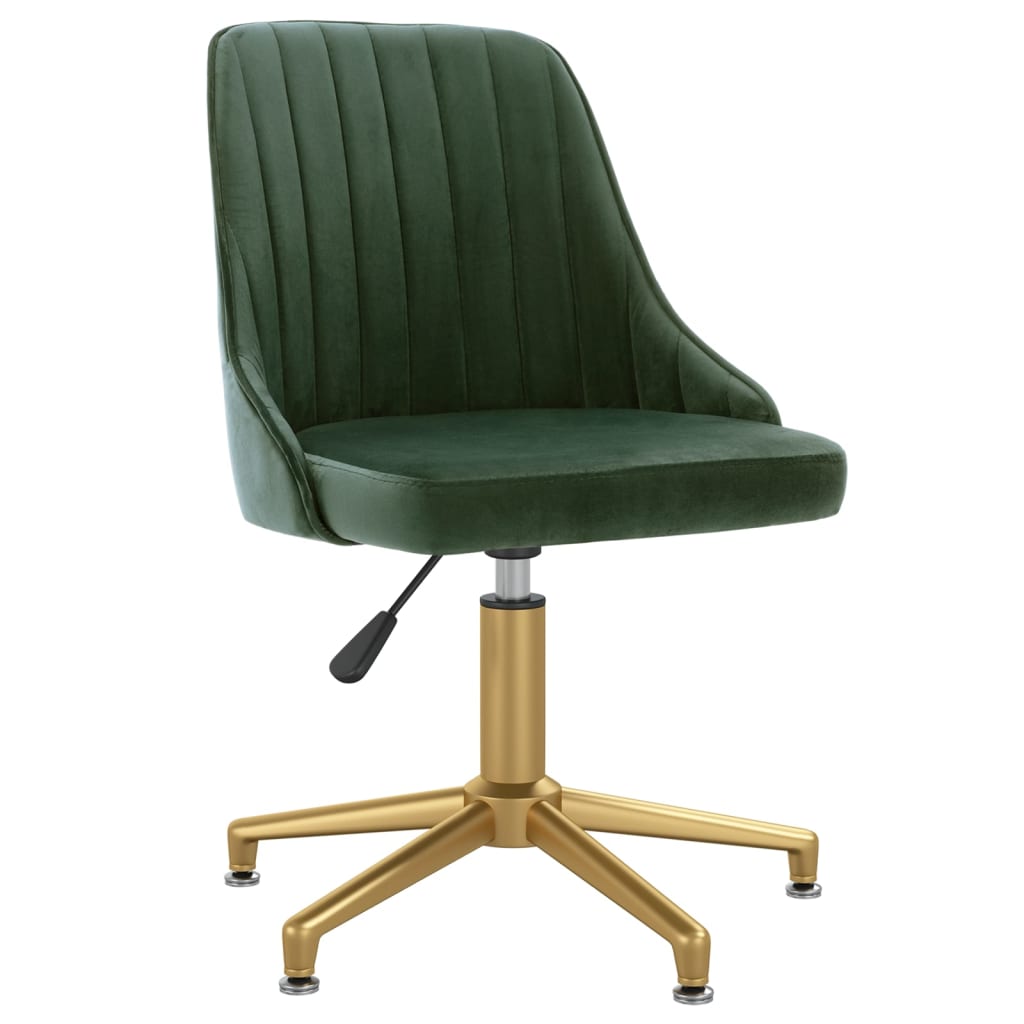 

vidaXL Eetkamerstoelen draaibaar 2 st fluweel donkergroen